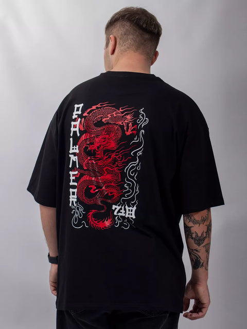 Red & White Dragon T-Shirt | Autumn Dragon