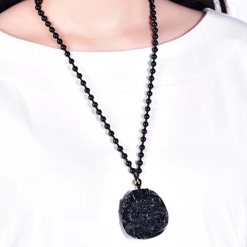Black Obsidian Necklace | Autumn Dragon