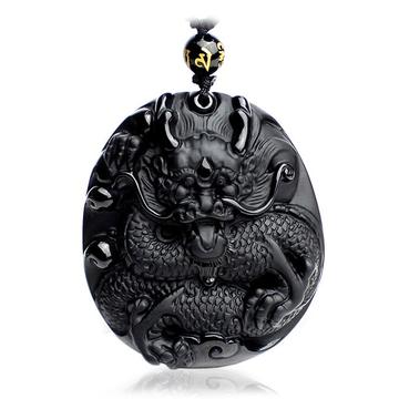 Black Obsidian Necklace | Autumn Dragon