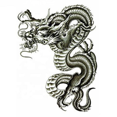 Chinese Dragon Temporary Tattoo (Chest) | Autumn Dragon