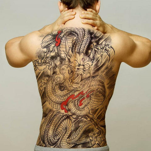 Chinese Dragon Temporary Tattoo (Back) | Autumn Dragon