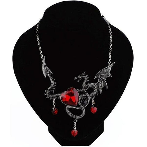 Crystal Heart Necklace | Autumn Dragon