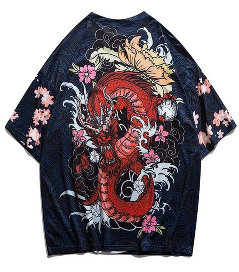 Red Chinese Dragon T-Shirt | Autumn Dragon