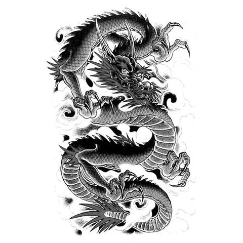 Dragon Sketch Temporary Tattoo | Autumn Dragon