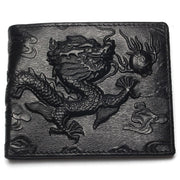 Chinese Dragon Leather Wallet (Compact) | Autumn Dragon