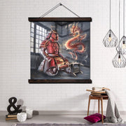 Samurai & Dragon Wall Art | Autumn Dragon