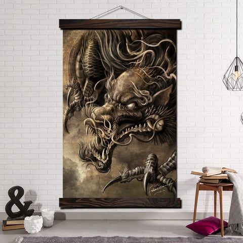 Scary Chinese Dragon Wall Art | Autumn Dragon