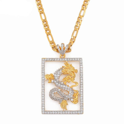 Dragon Square Necklace | Autumn Dragon