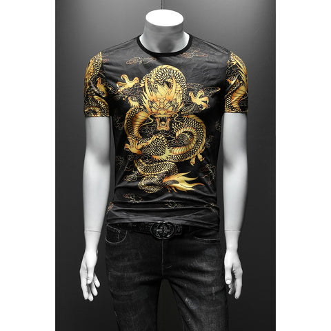 Golden Chinese Dragon T-Shirt | Autumn Dragon