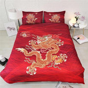 Red Chinese Dragon Bedding | Autumn Dragon