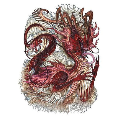 Red Dragon Temporary Tattoo (Back) | Autumn Dragon