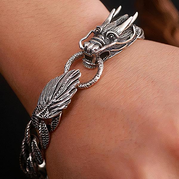 Silver Dragon Bracelet Autumn Dragon